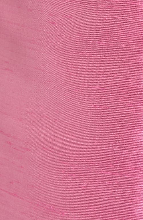 Valentino Garavani Bow Detail Shantung Silk Minidress In Pink