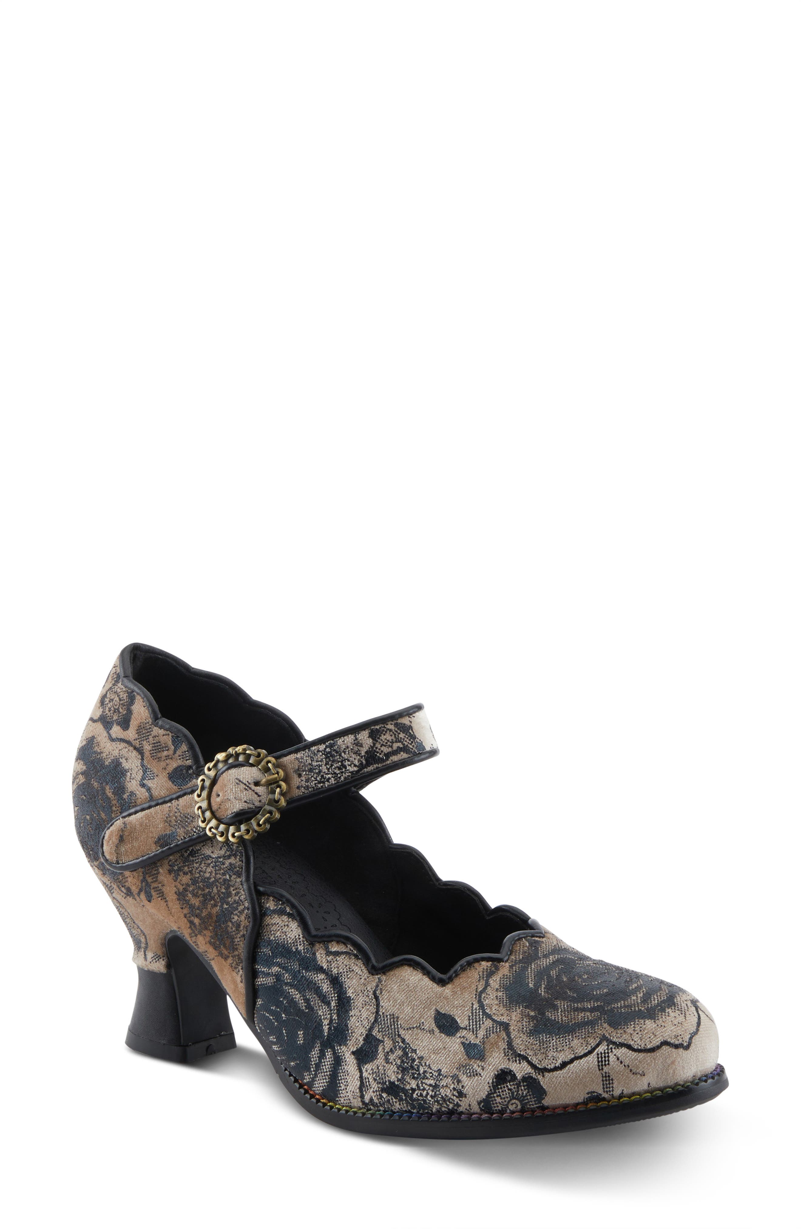 L'Artiste by Spring Step Adodora Mary Jane Pump, Main, color, Black Multi