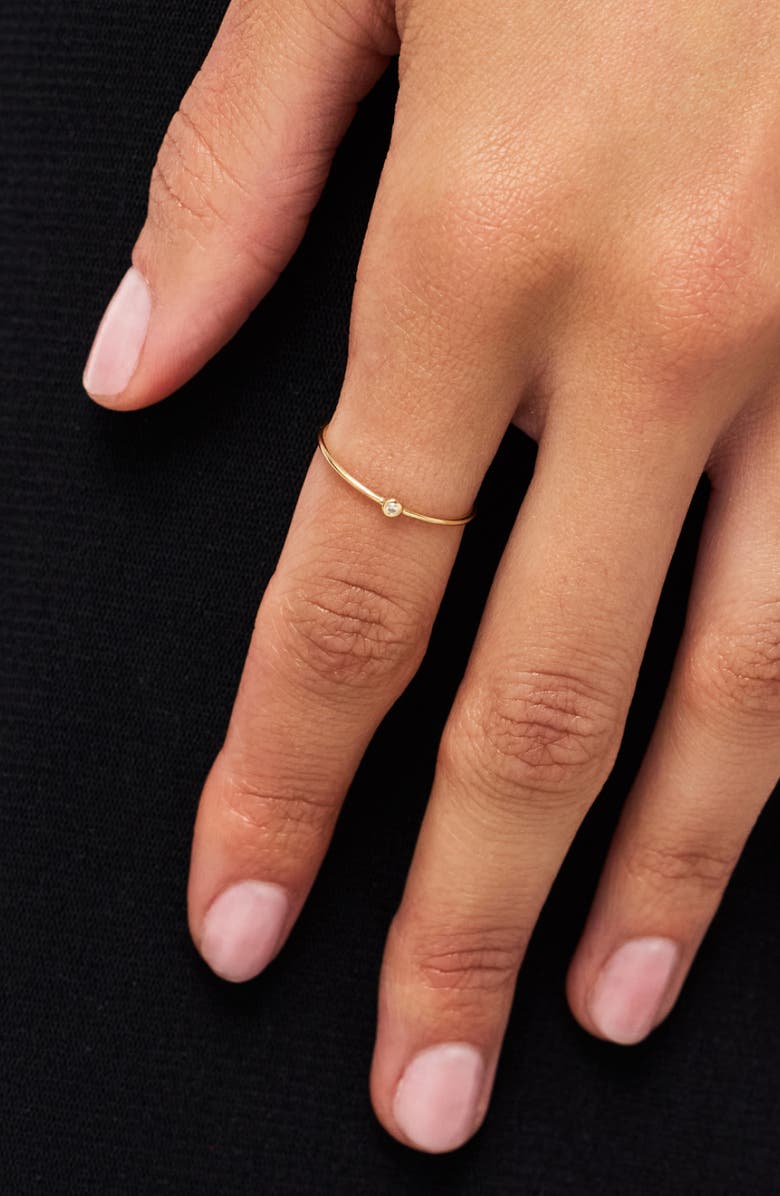 Ana Luisa Gold Band Ring - Mini Diamond Ring, Alternate, color, Gold