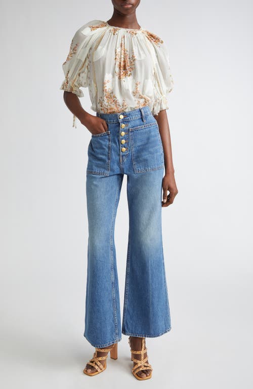 Ulla Johnson Pippa Floral Silk Blend Top In White