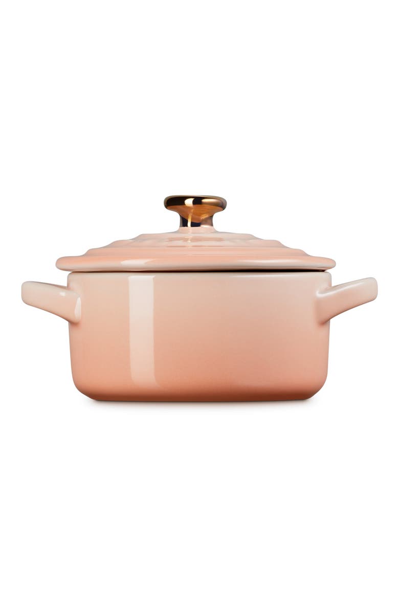 Mini Round Stoneware Baking Dish, Alternate, color, PECHE