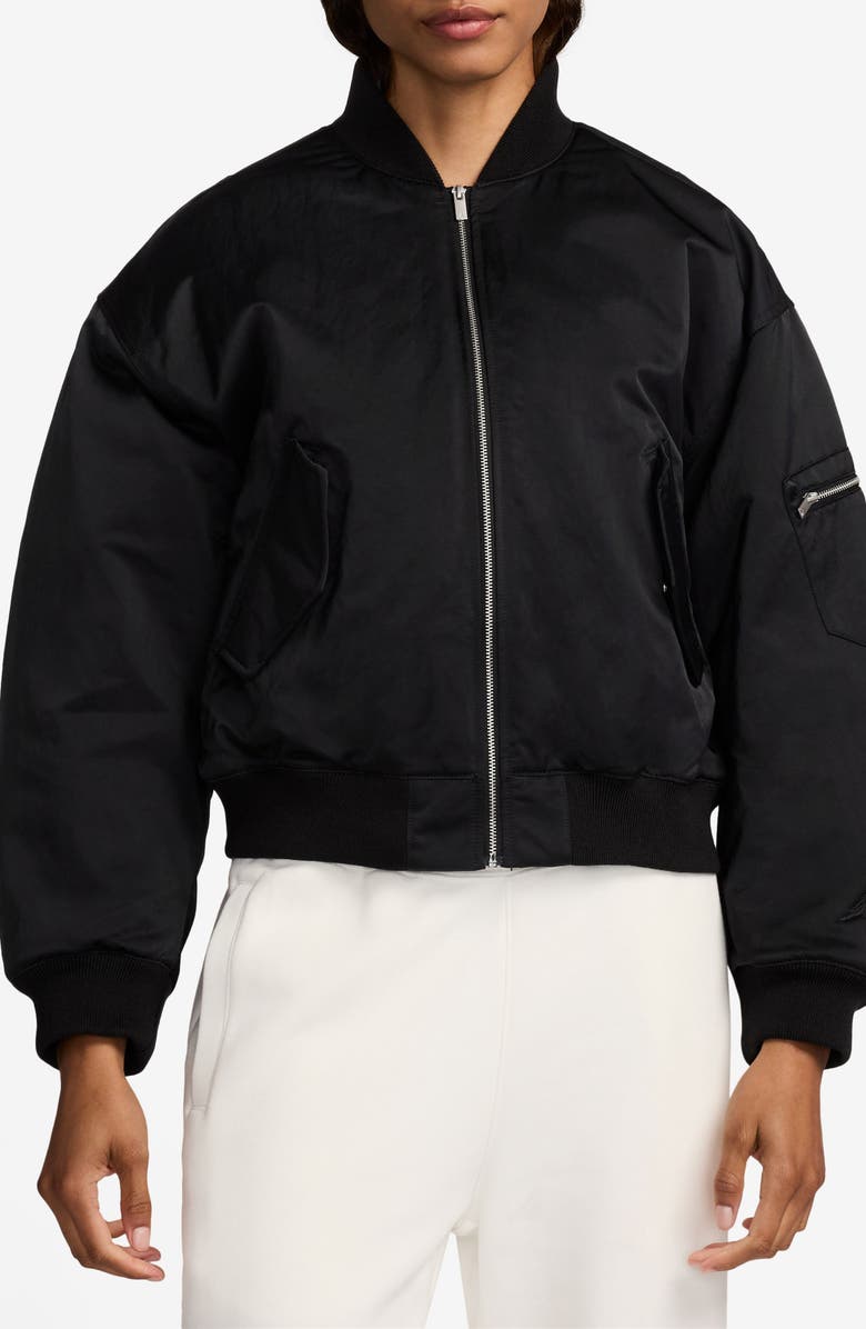 Jordan Renegade Nylon Bomber Jacket, Main, color, 