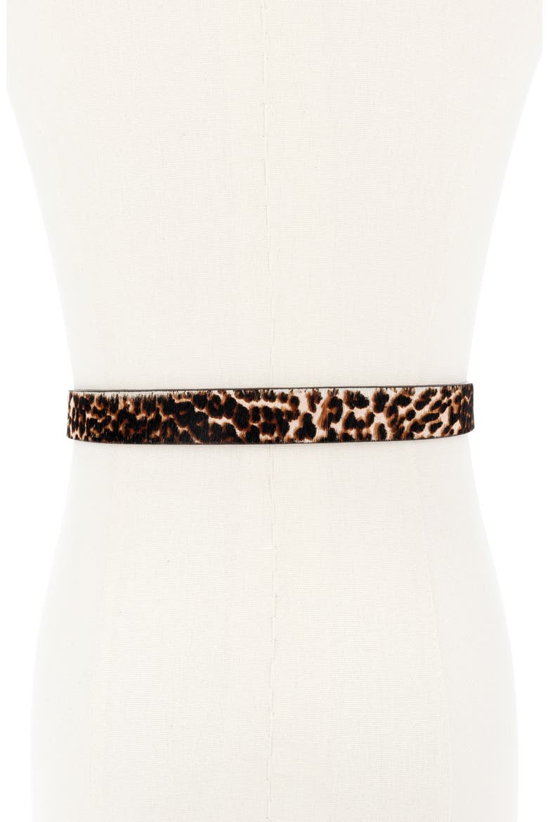 molten buckle genuine calf hair belt, Alternate, color, DOWNTOWN LEOPARD