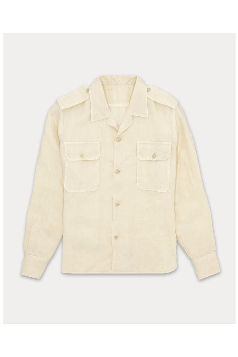 Bonnie Safari Linen Shirt, Main, color, White
