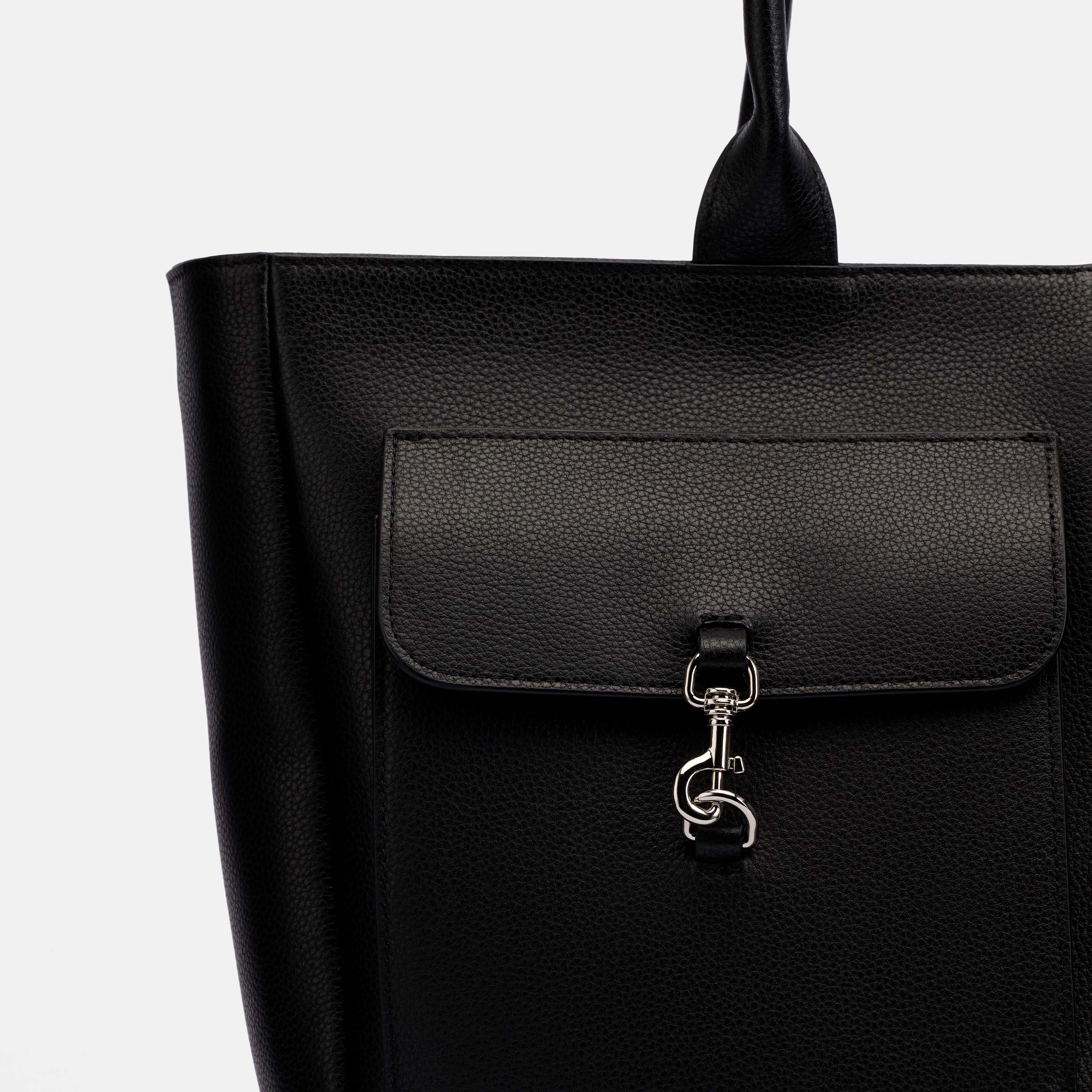 Kit by Nikko Washington Pebbled Leather Tote, Alternate, color, Black