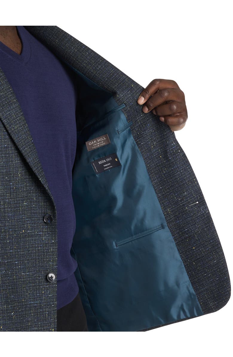 Oak Hill Premium by DXL Textured Sport Coat, Alternate, color, Teal