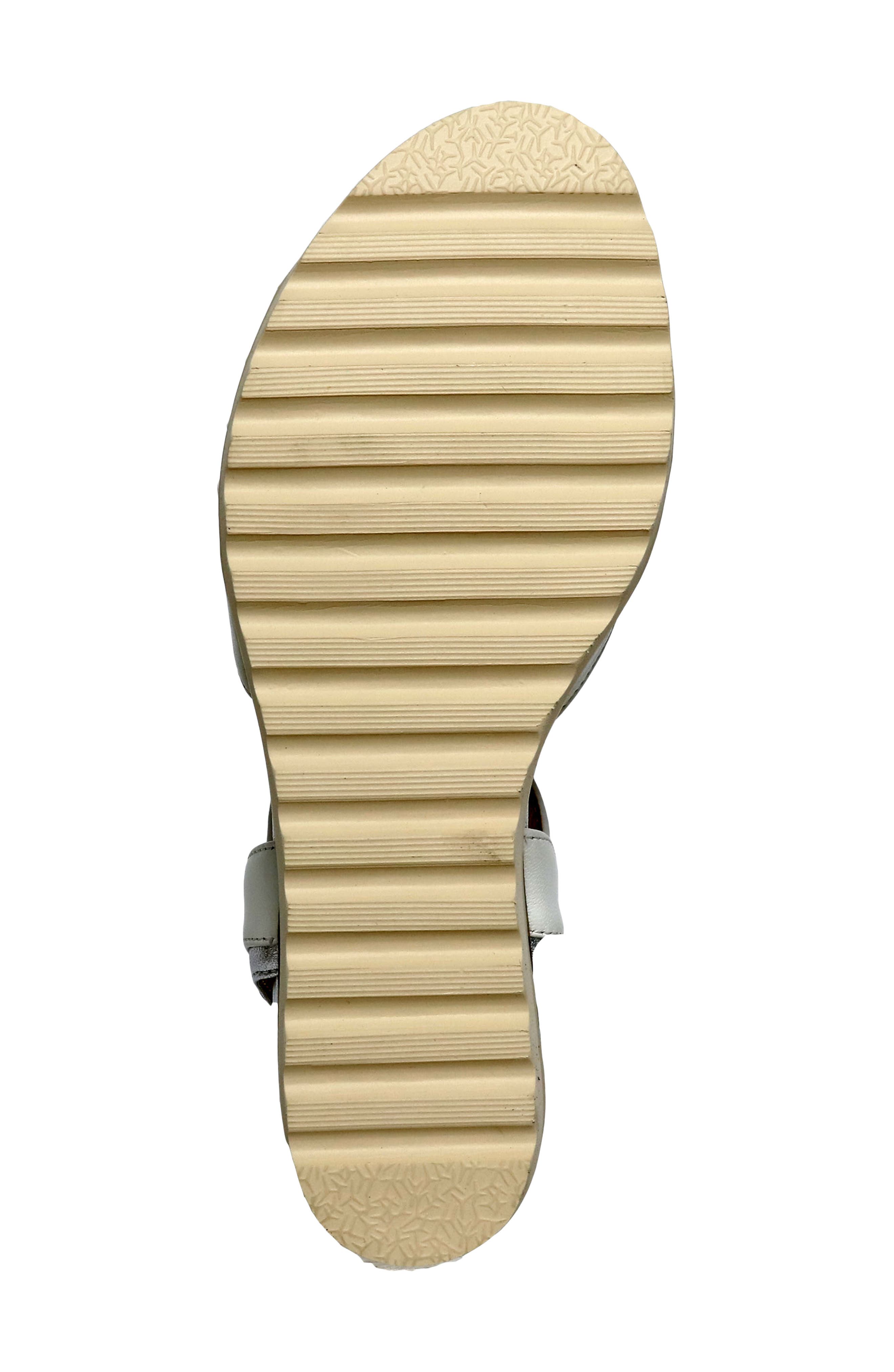 Kena Ankle Strap Wedge Sandal, Alternate, color, WHITE LAMB