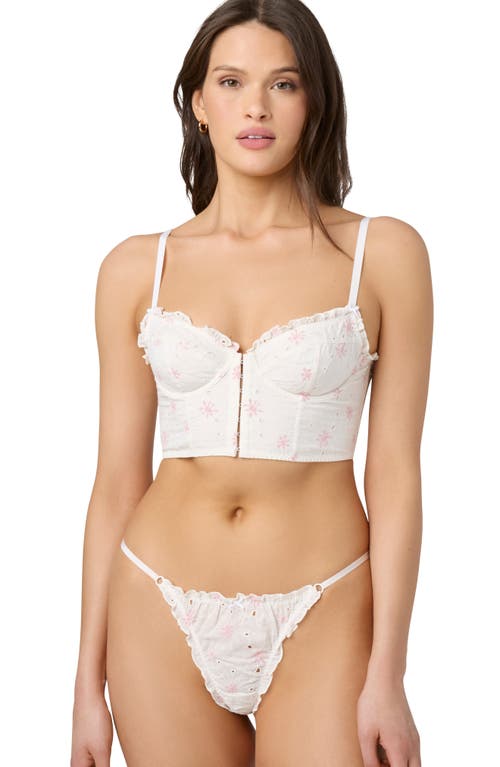 Florence By Mills Embroidered Crop Cotton Top