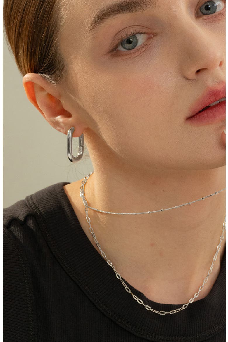 14k Gold Plated Angie Earrings Dainty Minimalist Studs, Alternate, color, Silver
