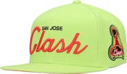Mitchell & Ness Men's Mitchell & Ness Green San Jose Clash Historic Logo Since '96 Foundation Script Snapback Hat