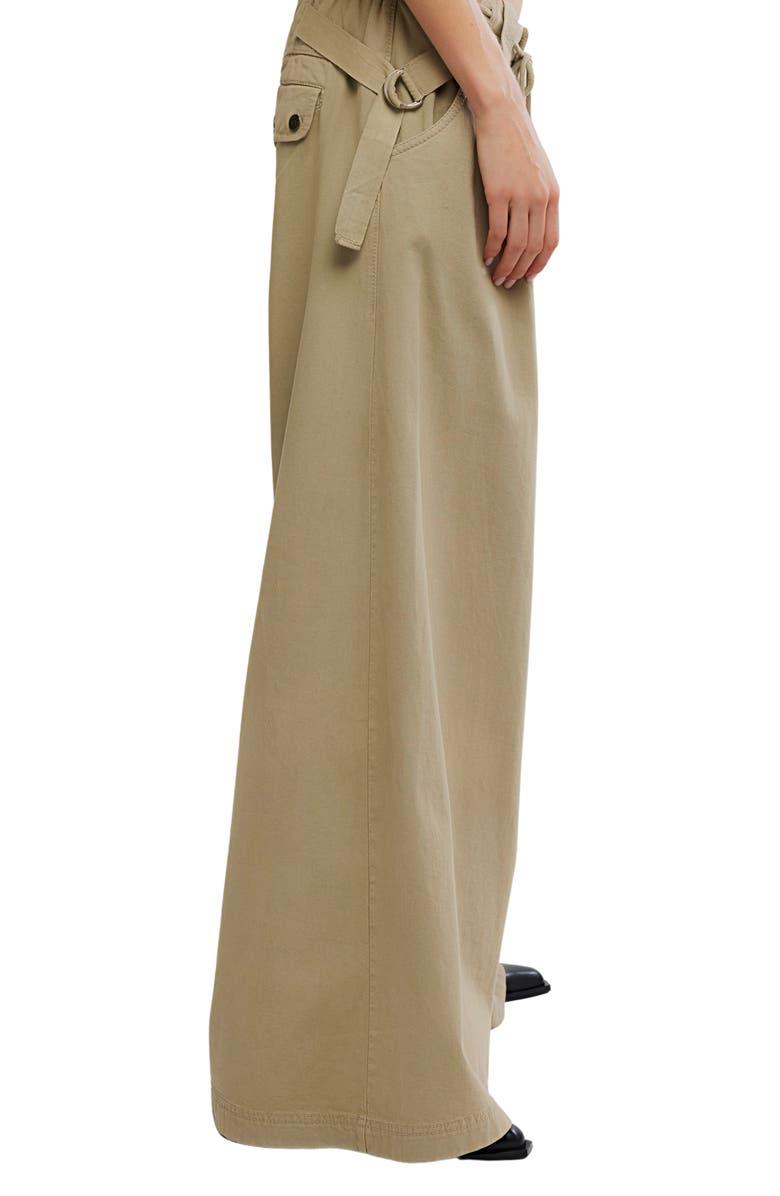 Free People Julien Wide Leg Chino Pants, Alternate, color, Chinchilla