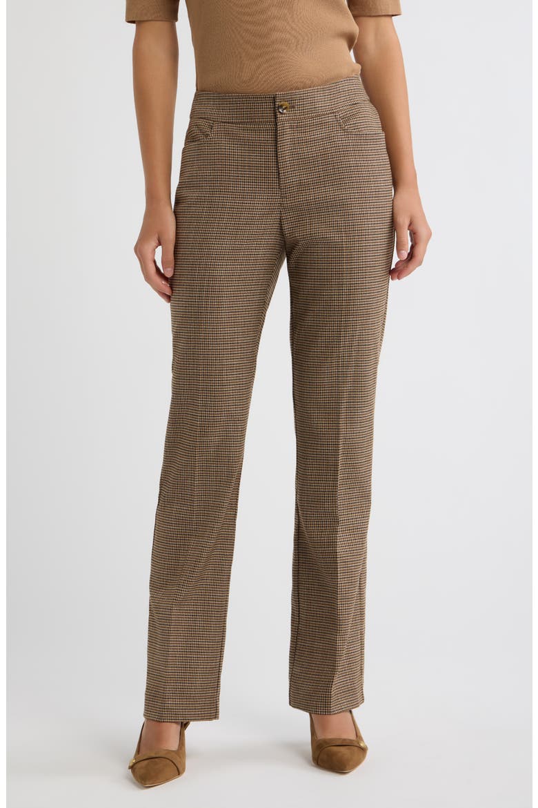 Mini Houndstooth Pants, Main, color, VICUNA MULTI