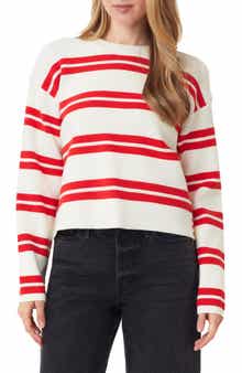 Scotch & Soda Stripe Crewneck Crop Sweater