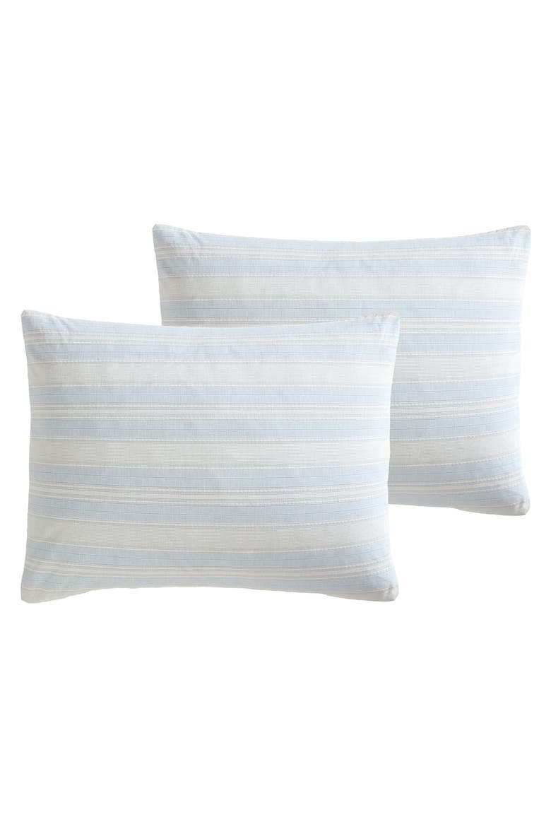 Bay Stripe 3-Piece Cotton Comforter Set, Alternate, color, LIGHT BLUE