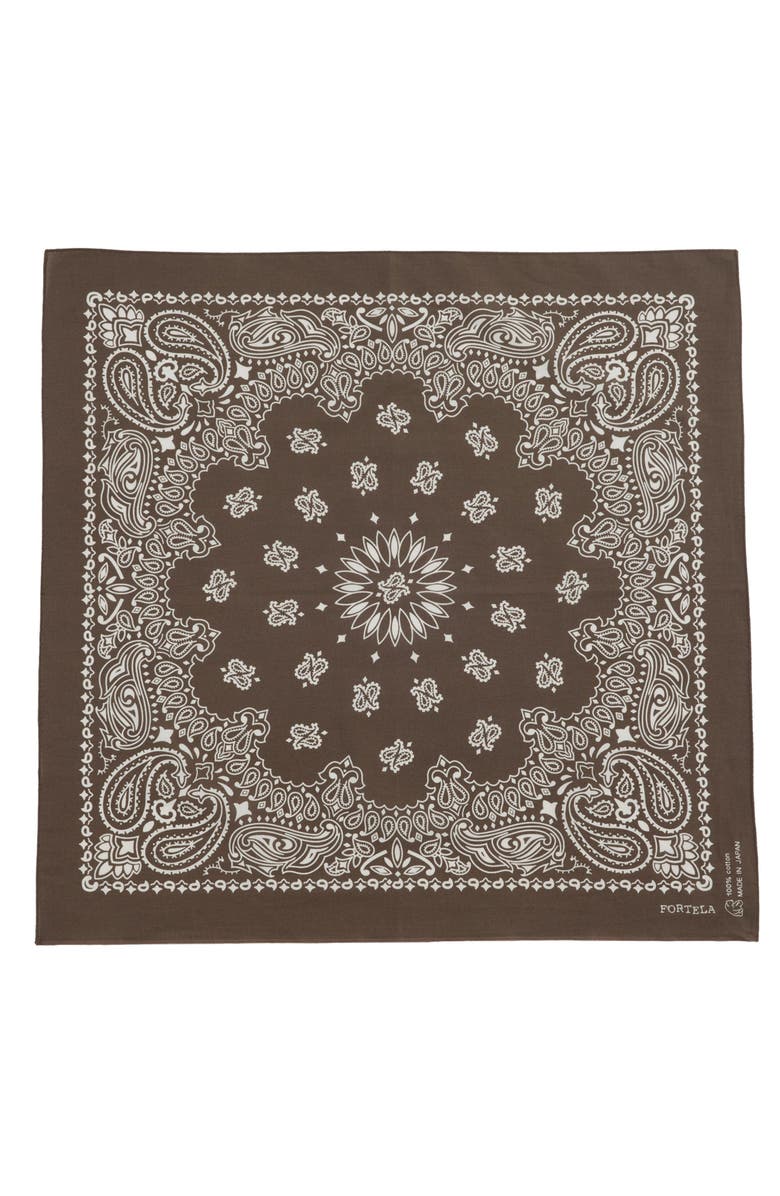 Fortela Ikara Cotton Bandana, Main, color, Brown