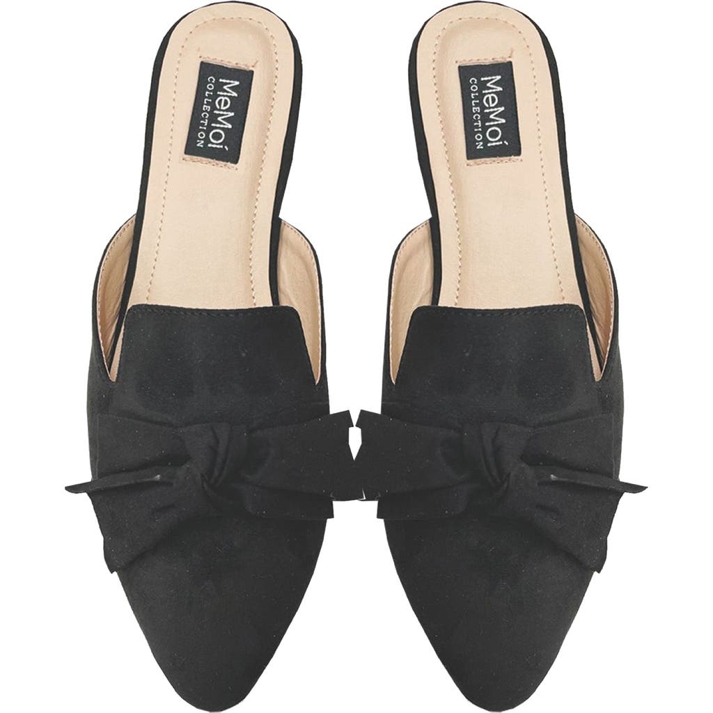 MeMoi Audrey Faux Suede Slipper in Black