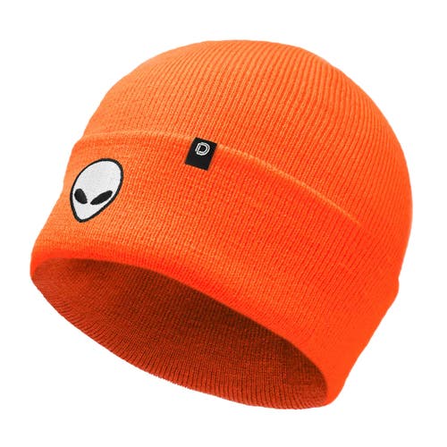 Dalix Alien Beanie In Neon Orange