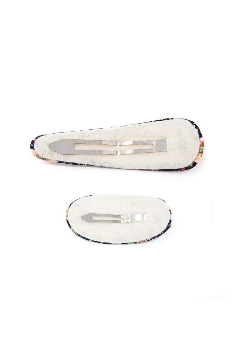 Puttisu 2pc Mixed Shape Clip Set - Floral, Alternate, color, Midnight Flora