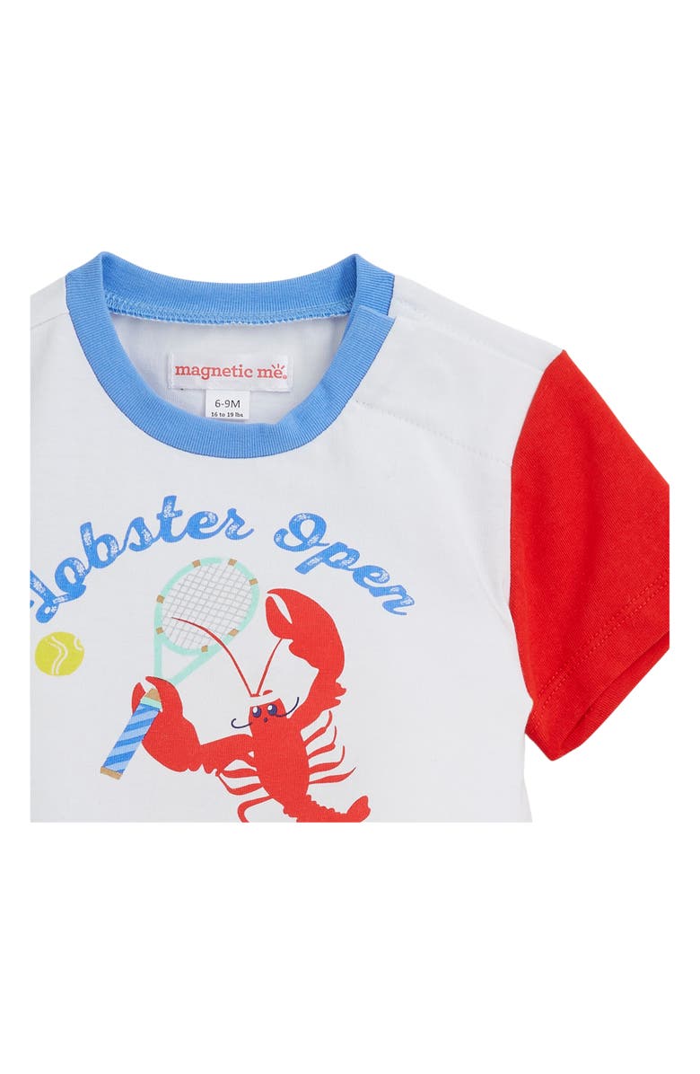 Magnetic Me Kids' Lobster Graphic T-Shirt & Shorts Set, Alternate, color, 