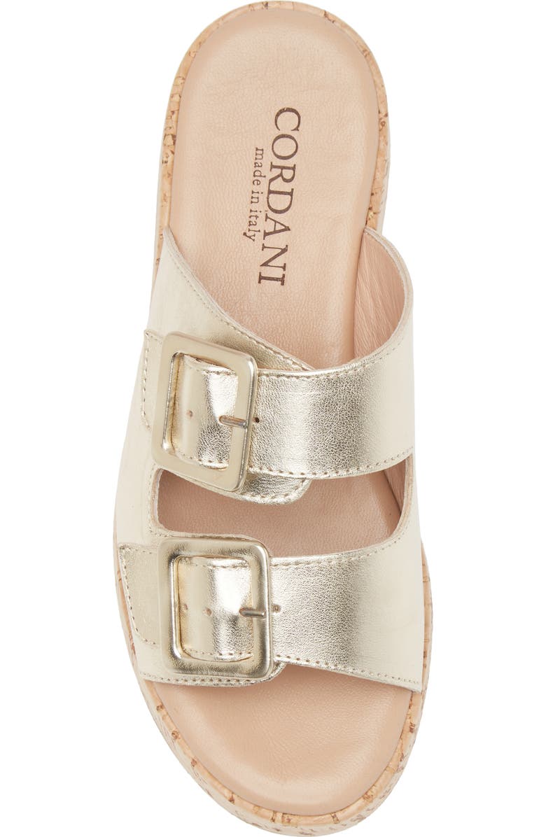Cordani Karson Platform Slide Sandal, Alternate, color, Soft Gold