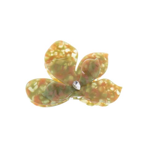 Folded Flower Multi Leaf Hair Claw Clip