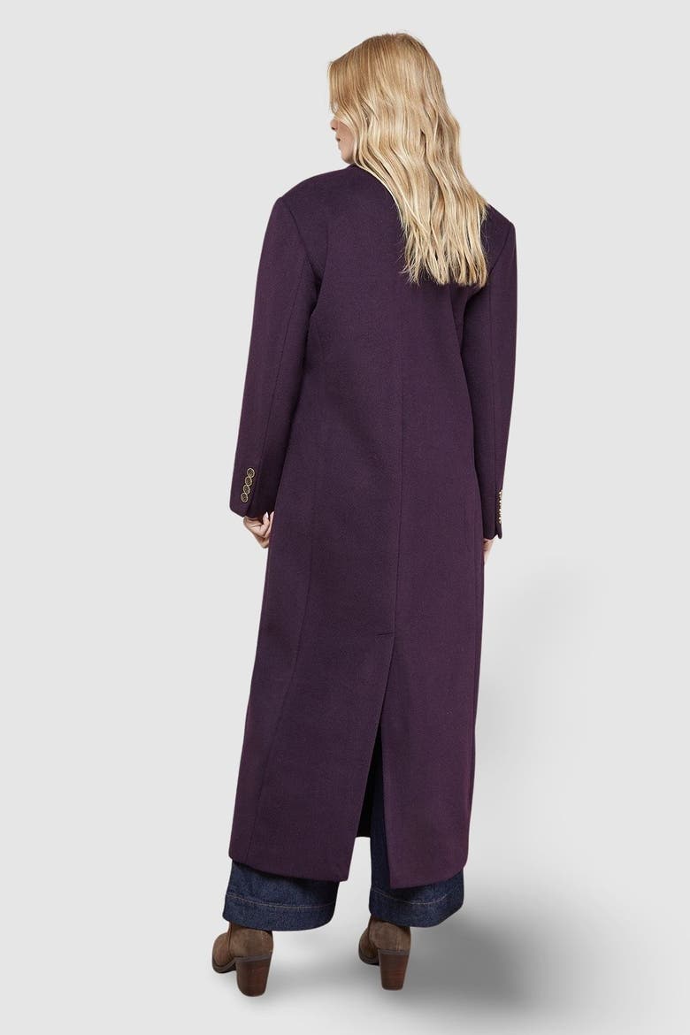 Maxi Tailored Coat, Alternate, color, Cherry