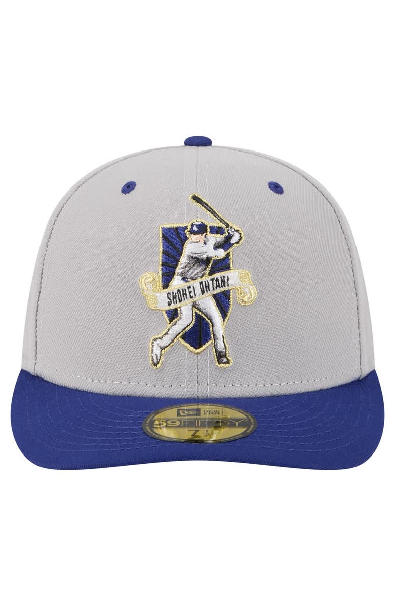 New Era Men's New Era Shohei Ohtani Gray Los Angeles Dodgers 59FIFTY Fitted Hat, Alternate, color, 