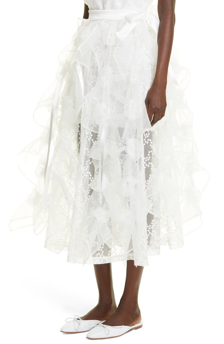Róisín Pierce Embroidered Organza Bubble Skirt, Alternate, color, 