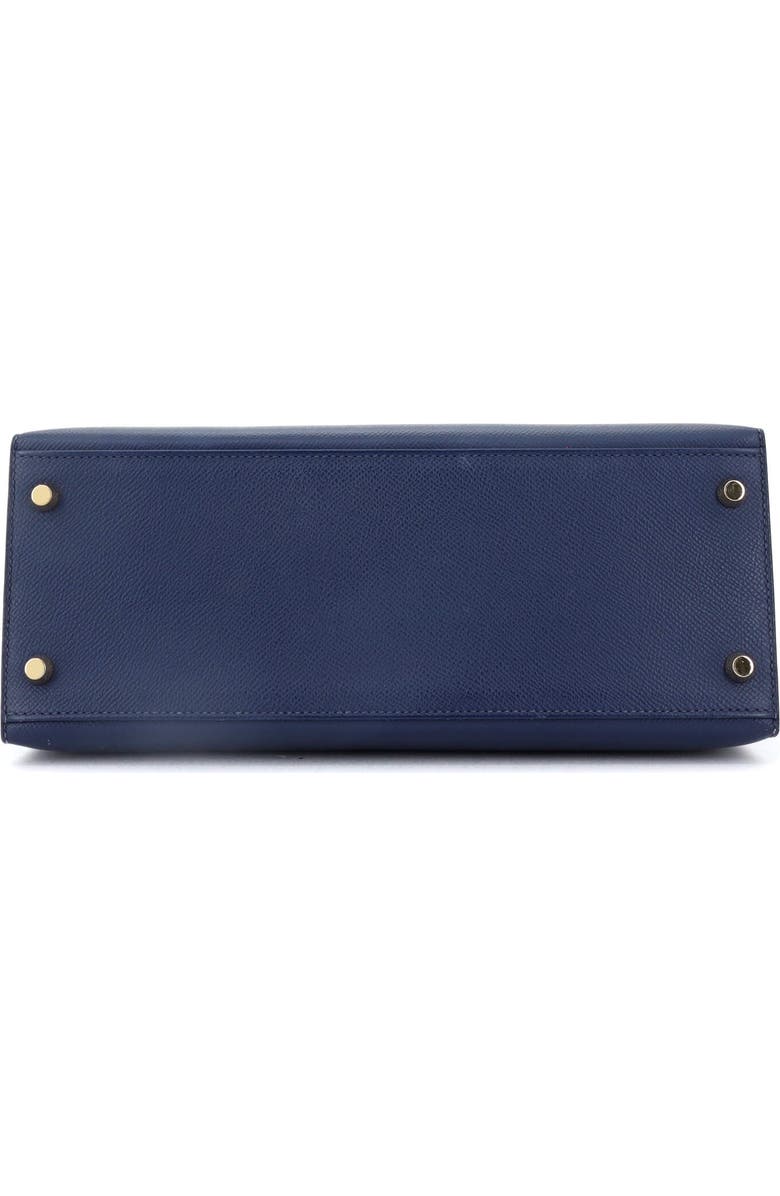 Pre-Owned Hermes Kelly Handbag Blue Epsom with Gold Hardware 28, Alternate, color,
