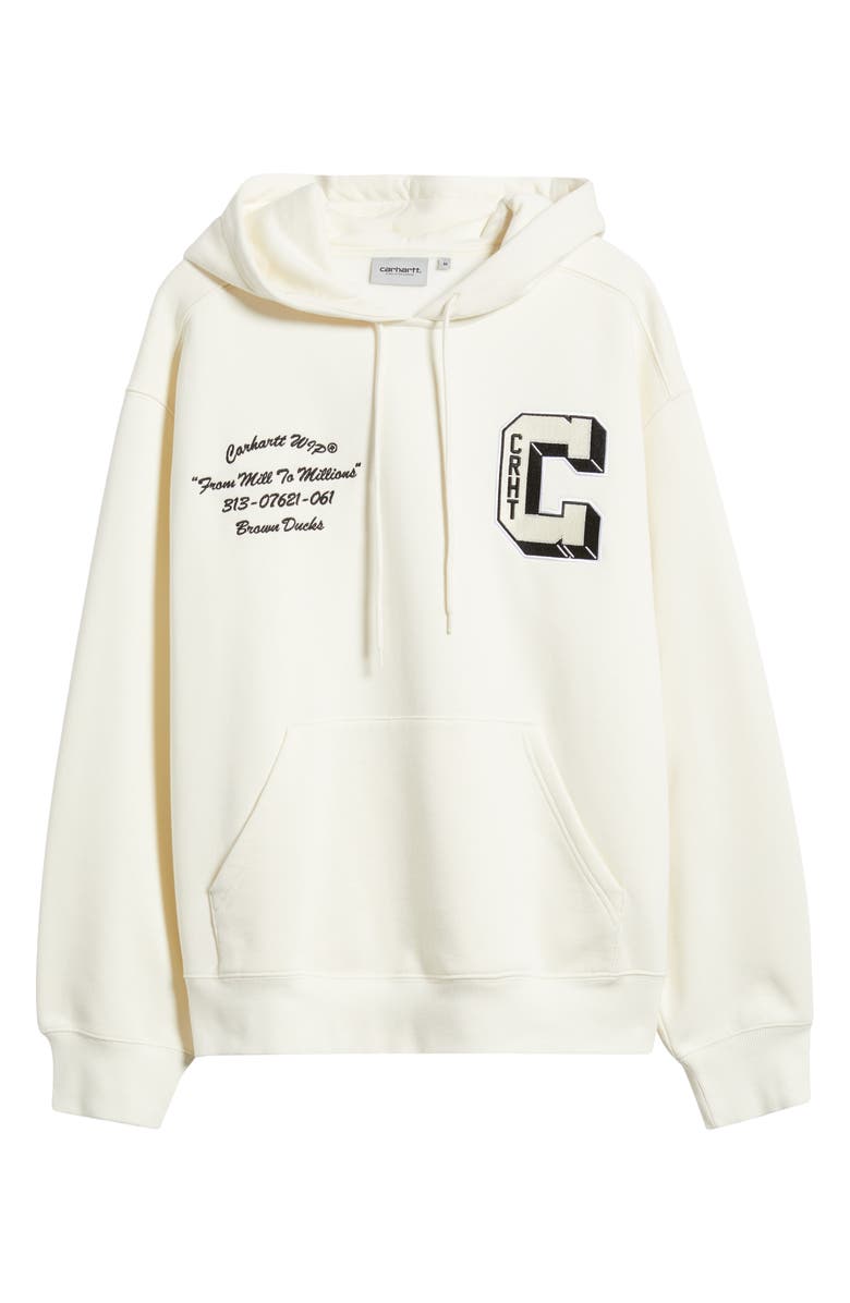 Carhartt Work In Progress Brown Ducks Embroidered Graphic Hoodie, Alternate, color, 