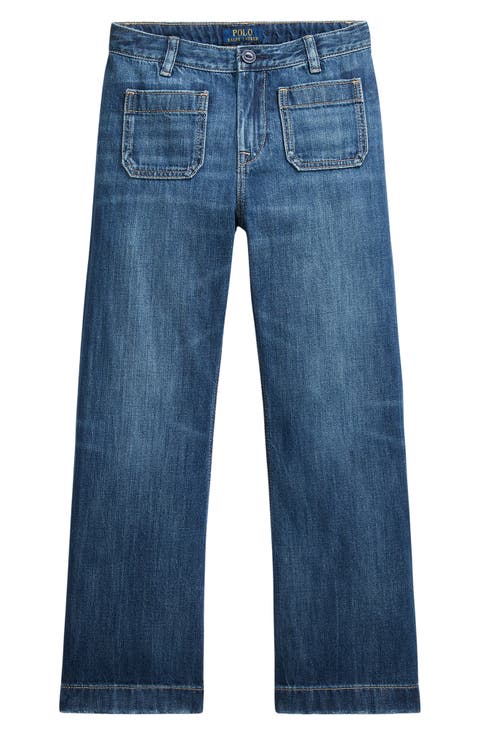 Kids' Wide Leg Denim Jeans (Big Kid)