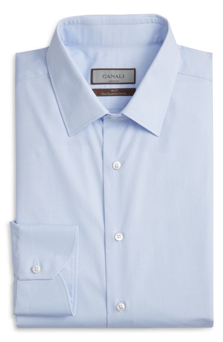 Canali Regular Fit Dress Shirt, Main, color, Blue
