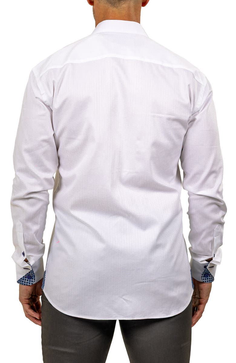 Maceoo Eins Marthy Contemporary Fit Cotton Button-Up Shirt, Alternate, color, White