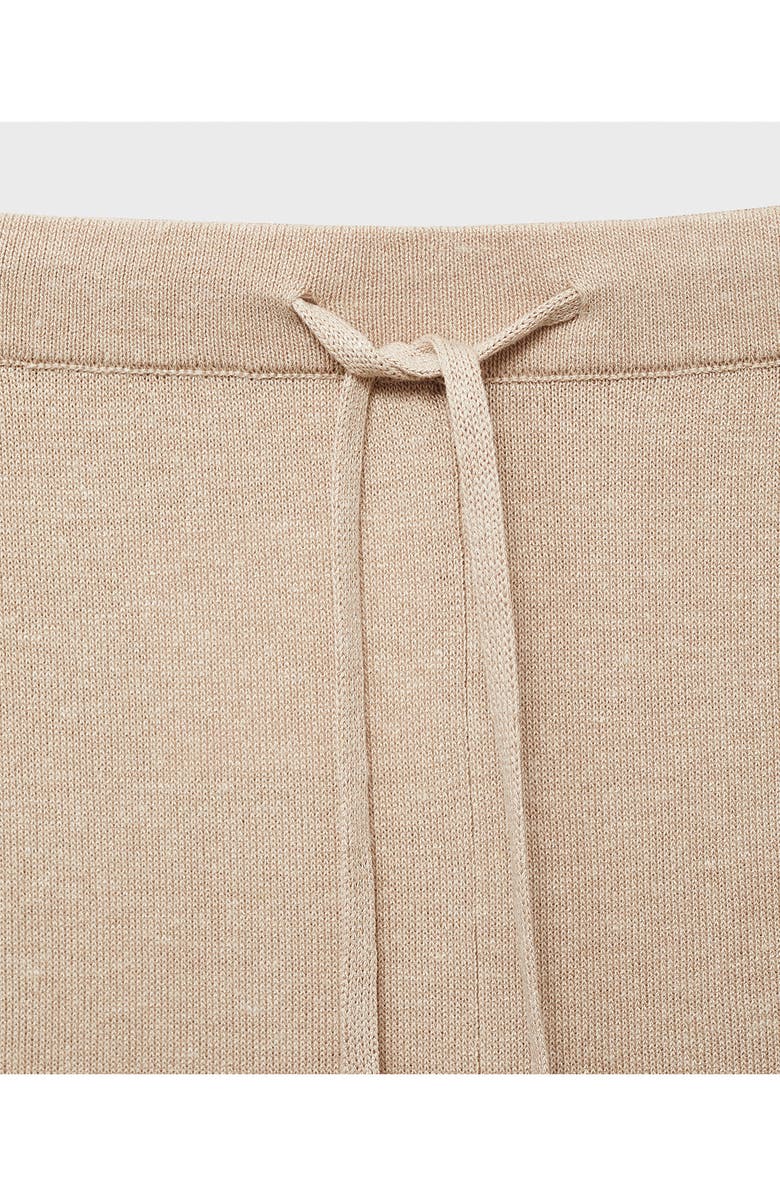 MANGO Knit Drawstring Straight Leg Pants, Alternate, color, Light/ Pastel Grey