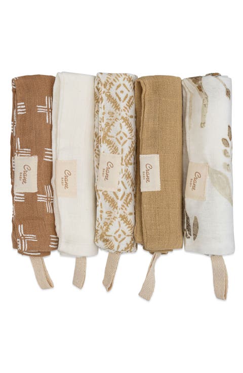 Kendi 5-Pack Cotton Muslin Washcloths