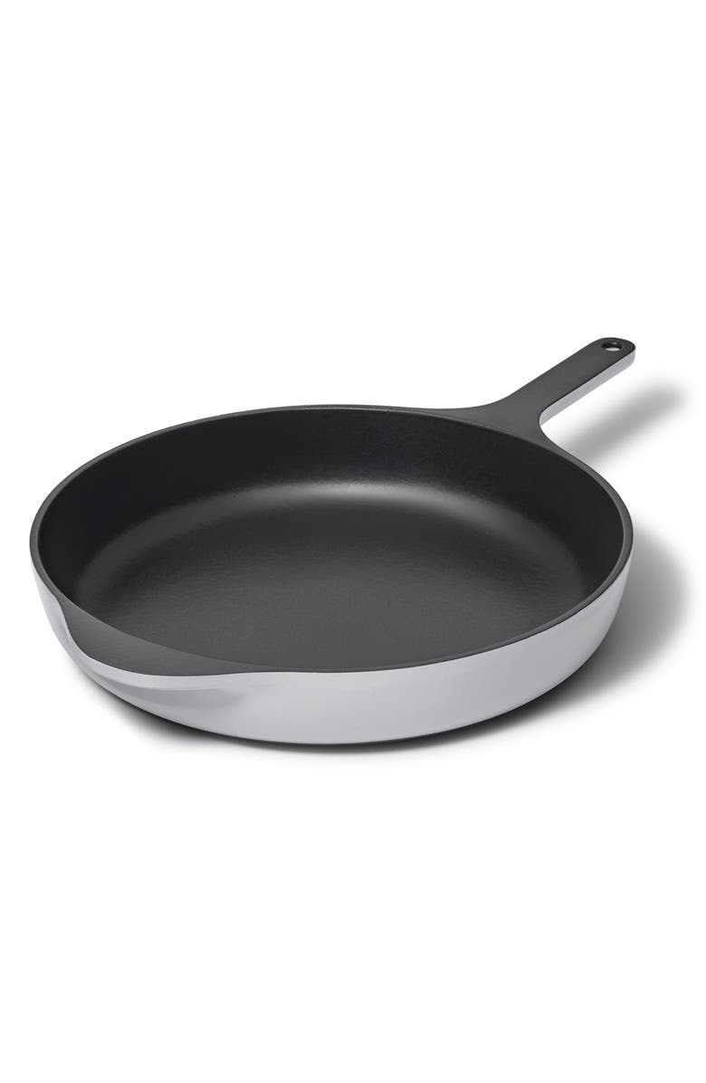 CARAWAY 12-Inch Enameled Cast Iron Skillet, Alternate, color, Gray
