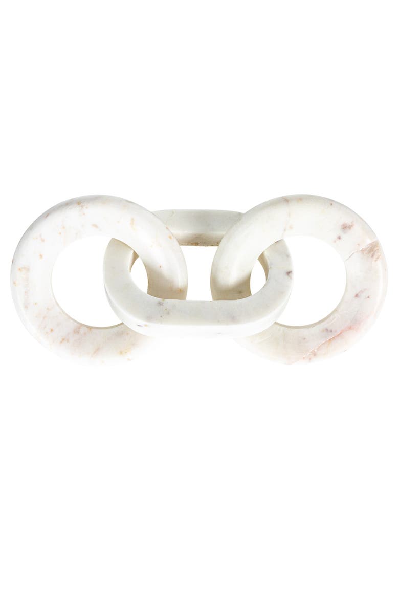 Marble Chain Décor, White, Alternate, color, White
