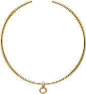 BY ADINA EDEN Minimal Pavé Charm Collar Necklace