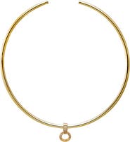 BY ADINA EDEN Minimal Pavé Charm Collar Necklace