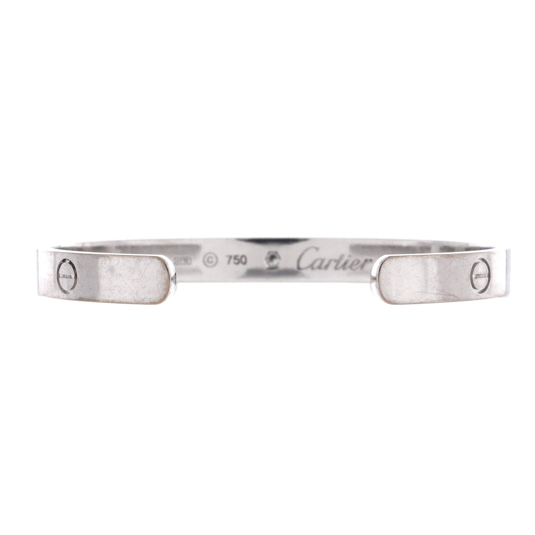 Love 1 Diamond Cuff Bracelet 18K White Gold with Diamond, Alternate, color, Metallic Gold