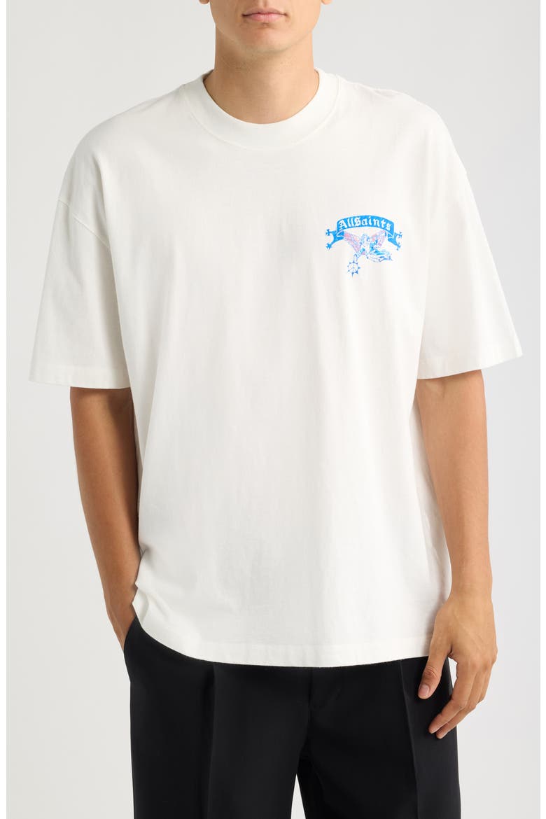 Cray Short Sleeve Graphic Organic Cotton T-Shirt, Main, color, CHALK WHITE
