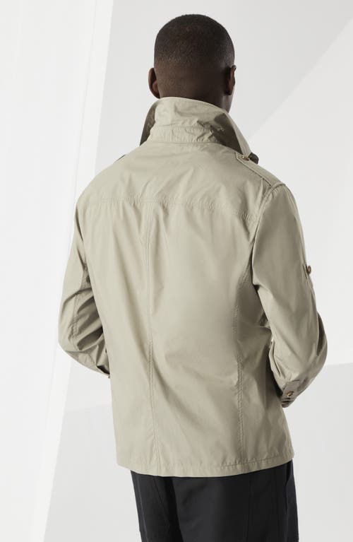Brunello Cucinelli Waterproof Beige Techno Cotton Jacket In Khaki
