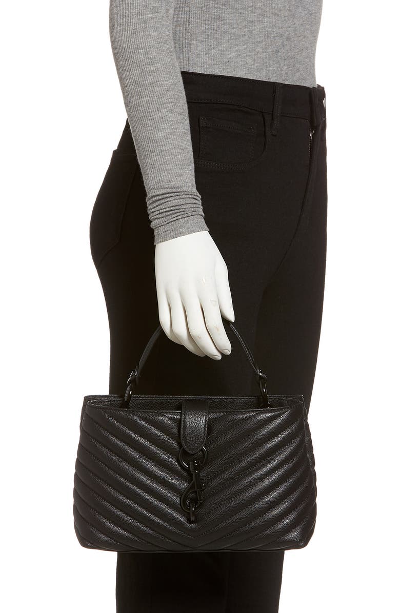 Rebecca Minkoff Edie Leather Top Handle Satchel, Alternate, color,