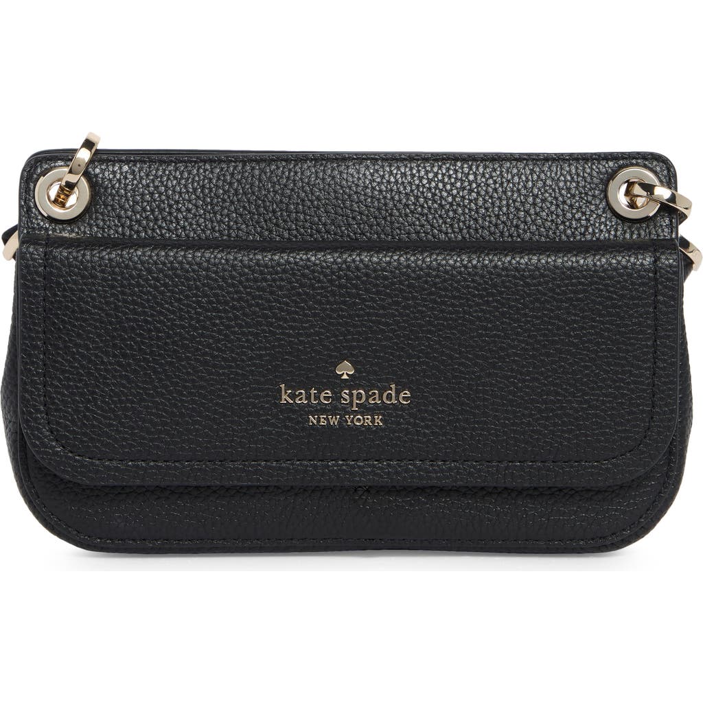 Kate Spade New York Small Flap Crossbody Bag And Pouch In Black