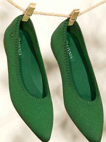 Pointed-Toe Ballet Flats