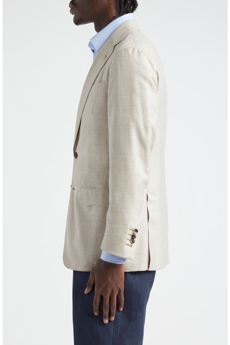 Glen Plaid Cashmere & Silk Sport Coat, Alternate, color, OAT CHECK