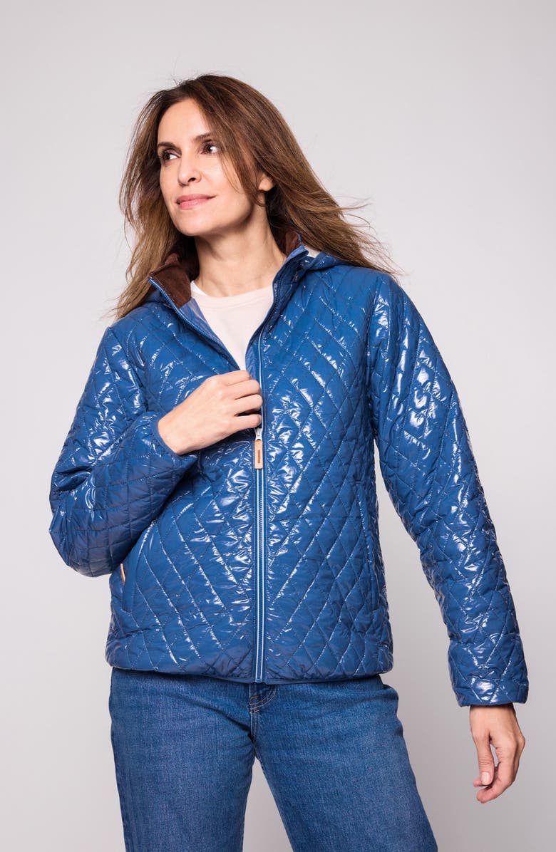 Northern Classics Shiny Quilted Puffer Jacket, Alternate, color, Shiny Mountain Blue