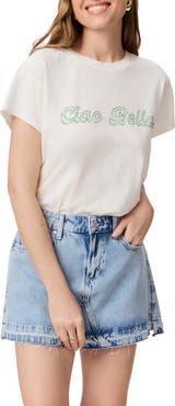 PAIGE Ren Ciao Bella Cotton & Linen Graphic T-Shirt