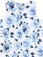 Anne Klein Floral Pleat Neck Top