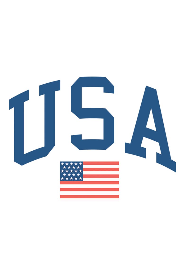 Boy's Lost Gods Varsity USA American Flag  Graphic T-Shirt, Alternate, color, White